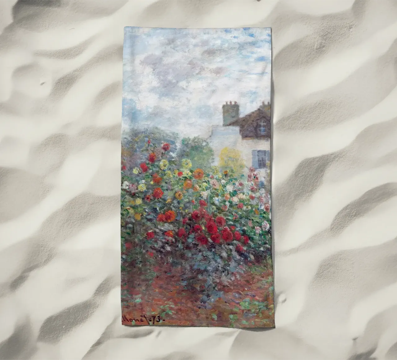 Monet - The Artist's Garden in Argenteuil telo mare da apoloprints