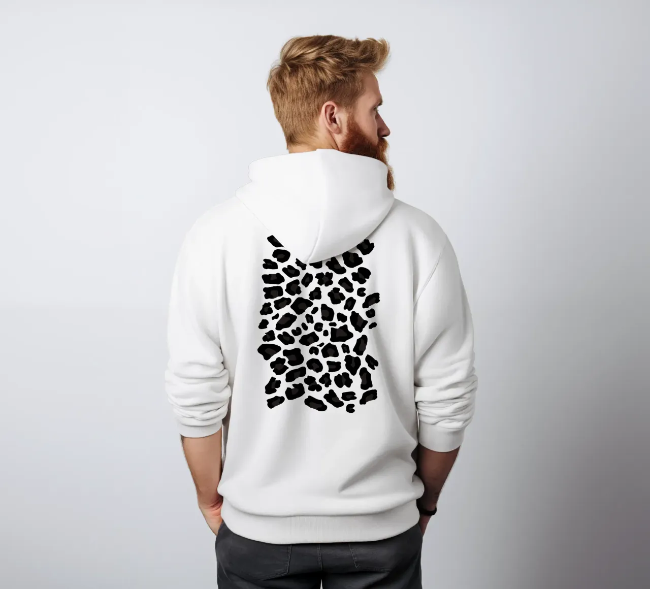 Leopard Print 2.0 Black felpa con cappuccio da SilverPegasus