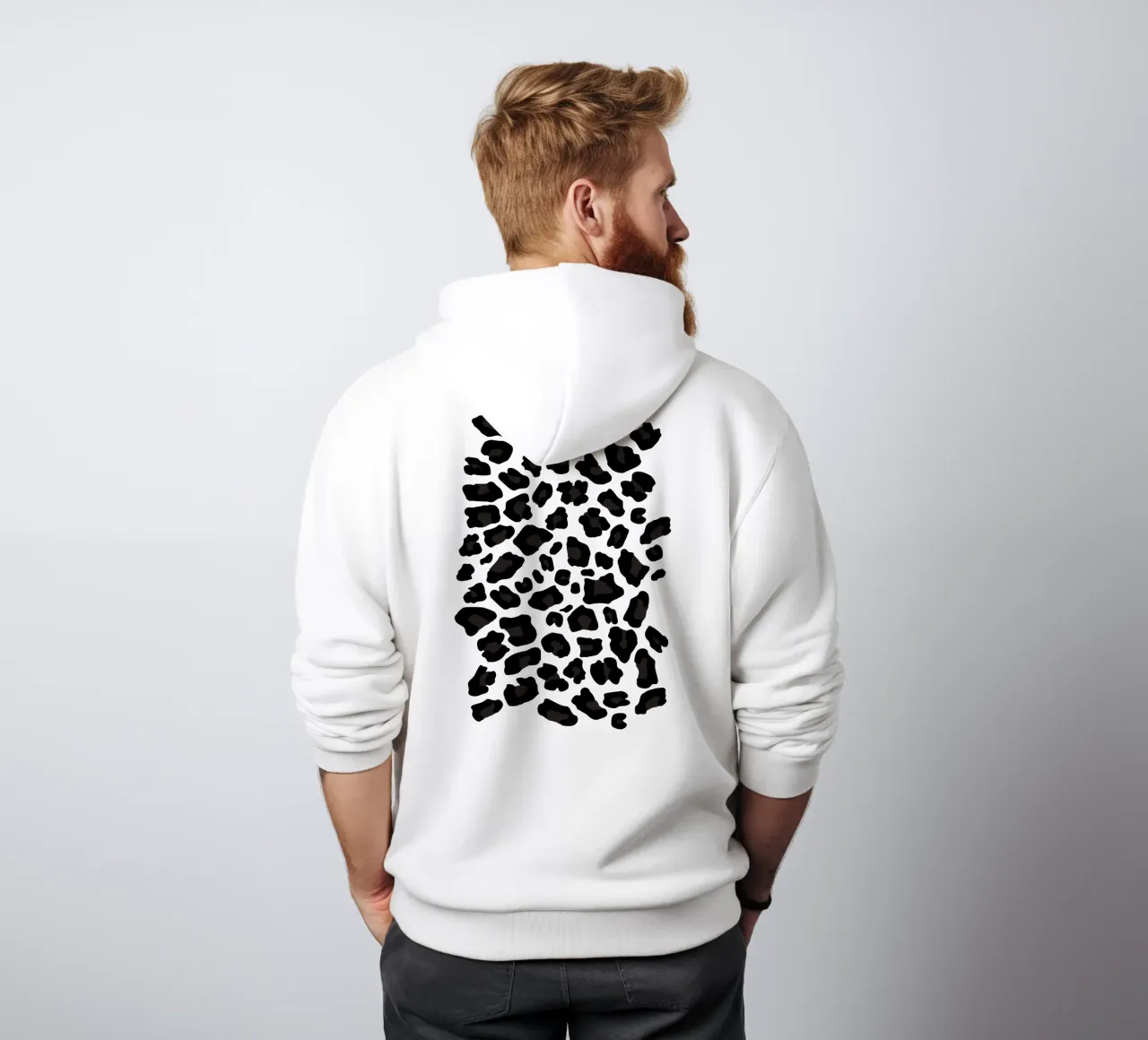 Leopard Print 2.0 Black felpa con cappuccio da SilverPegasus