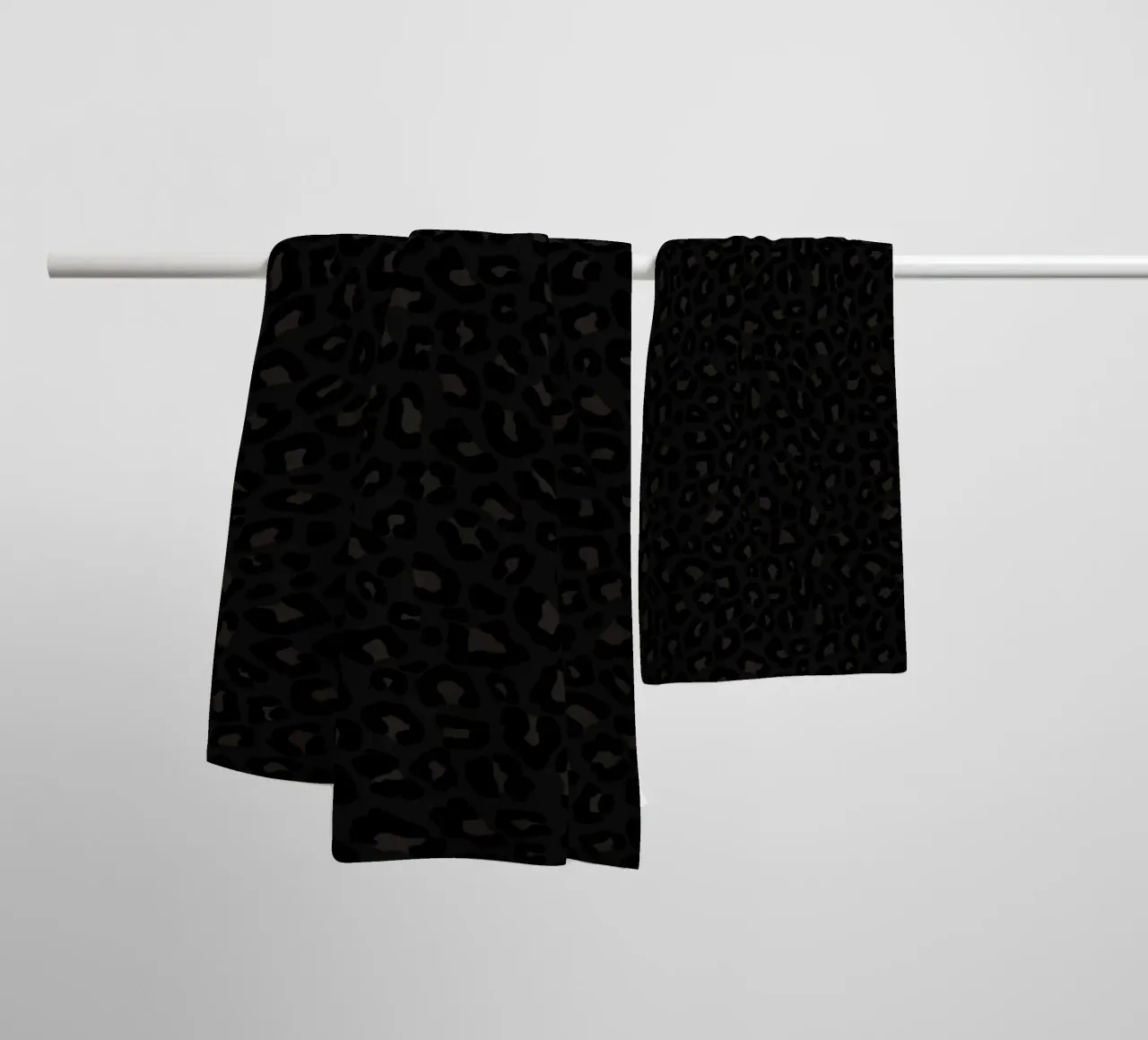 Leopard Print 2.0 Black asciugamano da bagno da SilverPegasus
