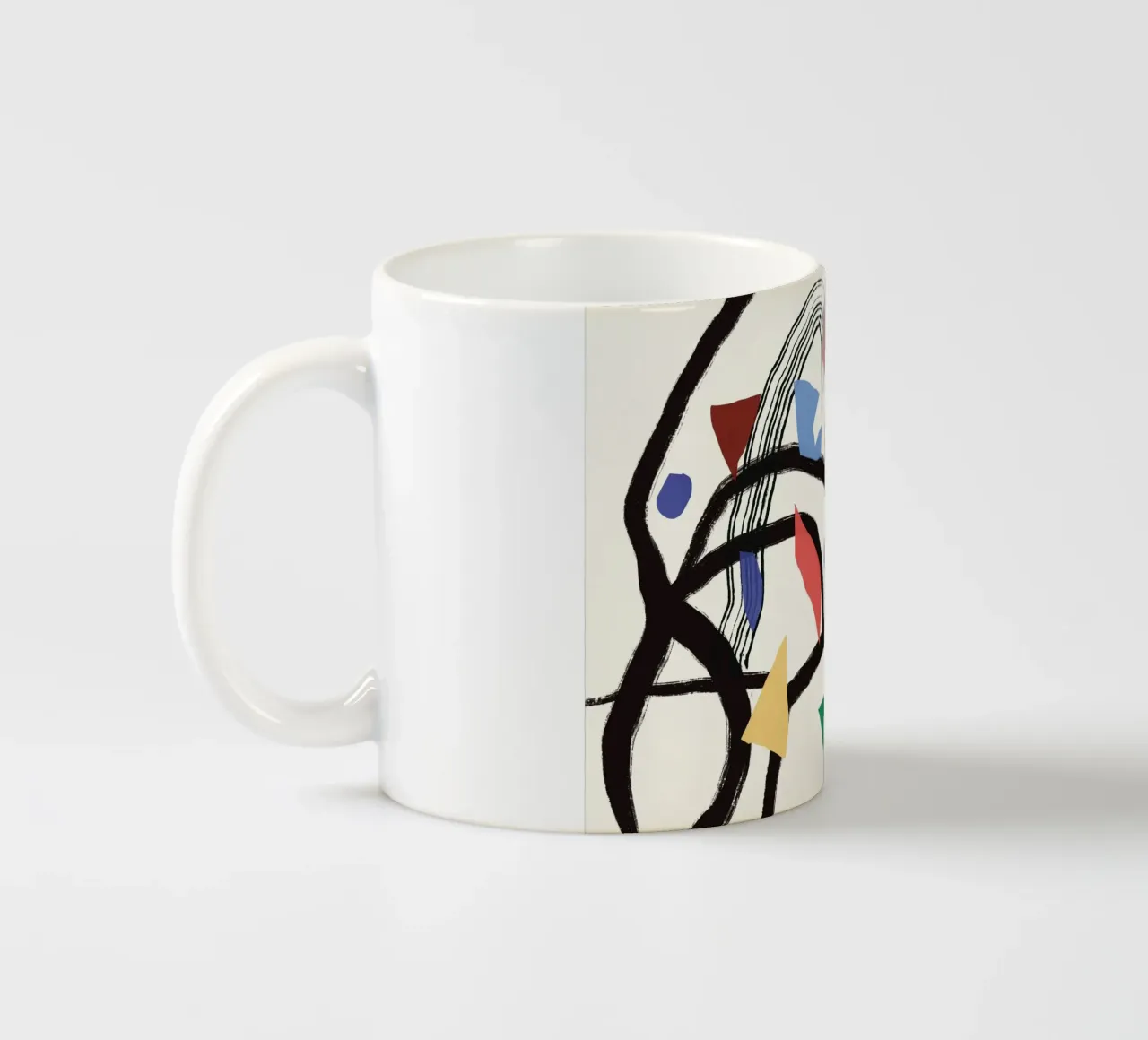 Abstrakte Blätter und Zweige 03 Keramik Tasse von Little Dean