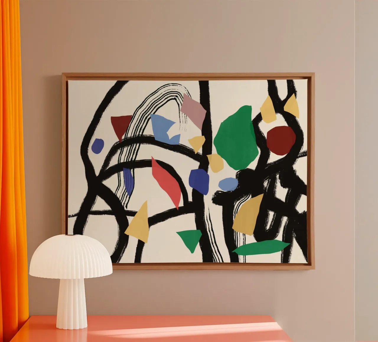 Abstract leaves and branches 03 canvas by Little Dean