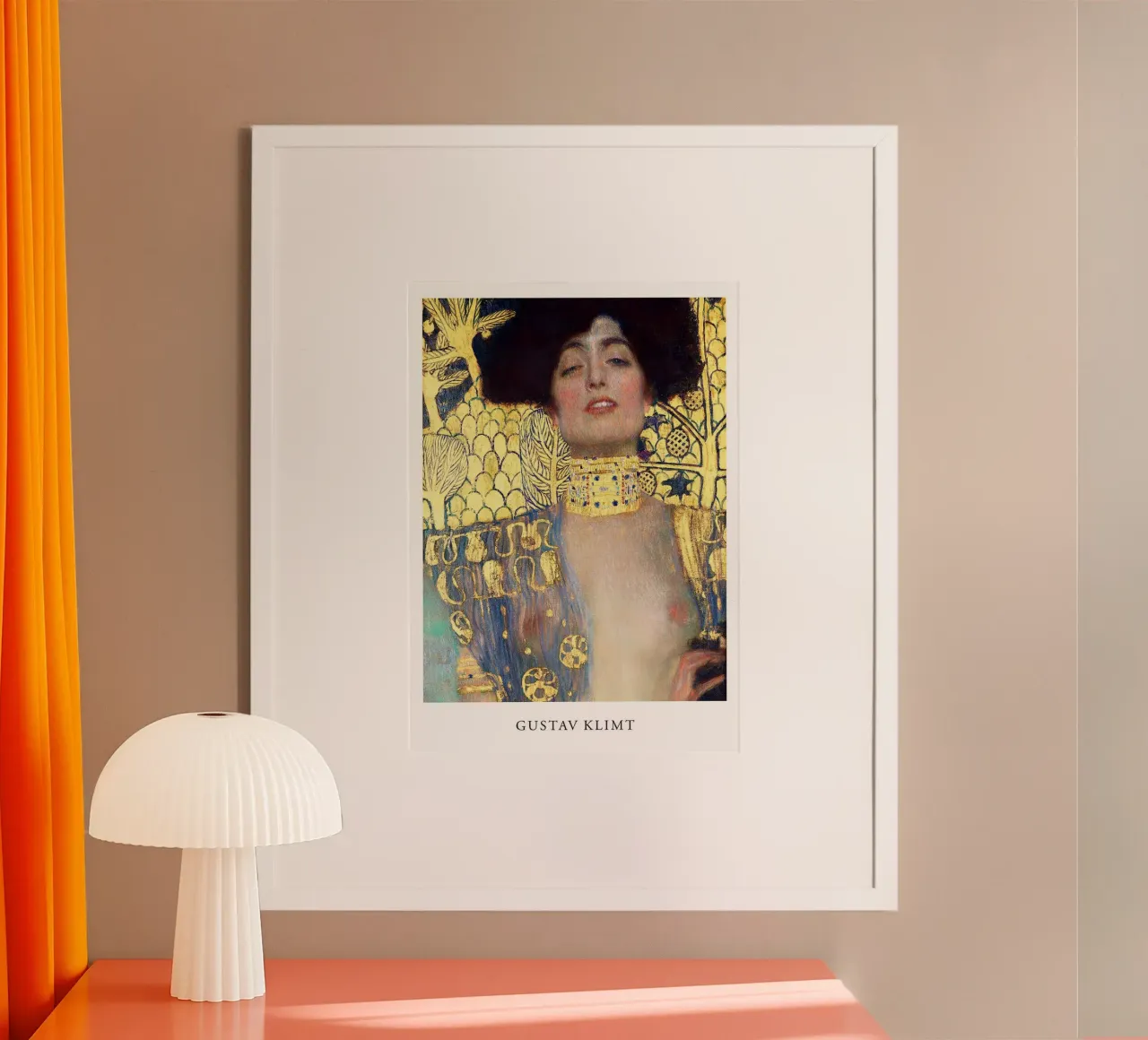 Holofernes by Gustav Klimt poster con telaio in alluminio da Super Art