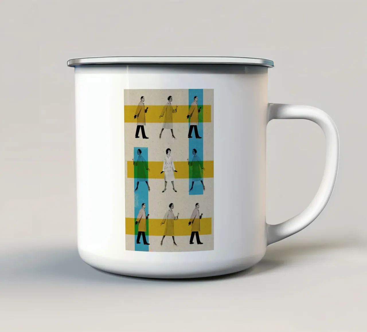 walk the walk taza de esmalte de Sammy Slabbinck