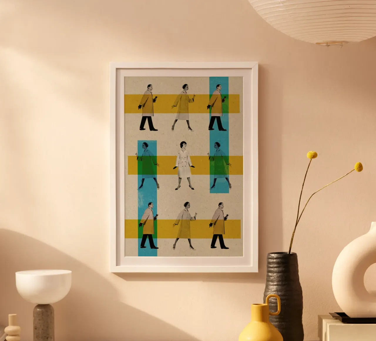 walk the walk poster con telaio in legno da Sammy Slabbinck