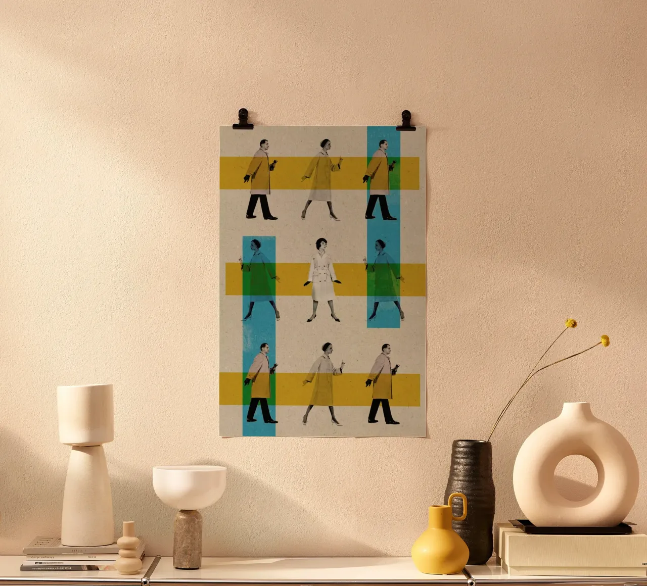 walk the walk poster con telaio in legno da Sammy Slabbinck