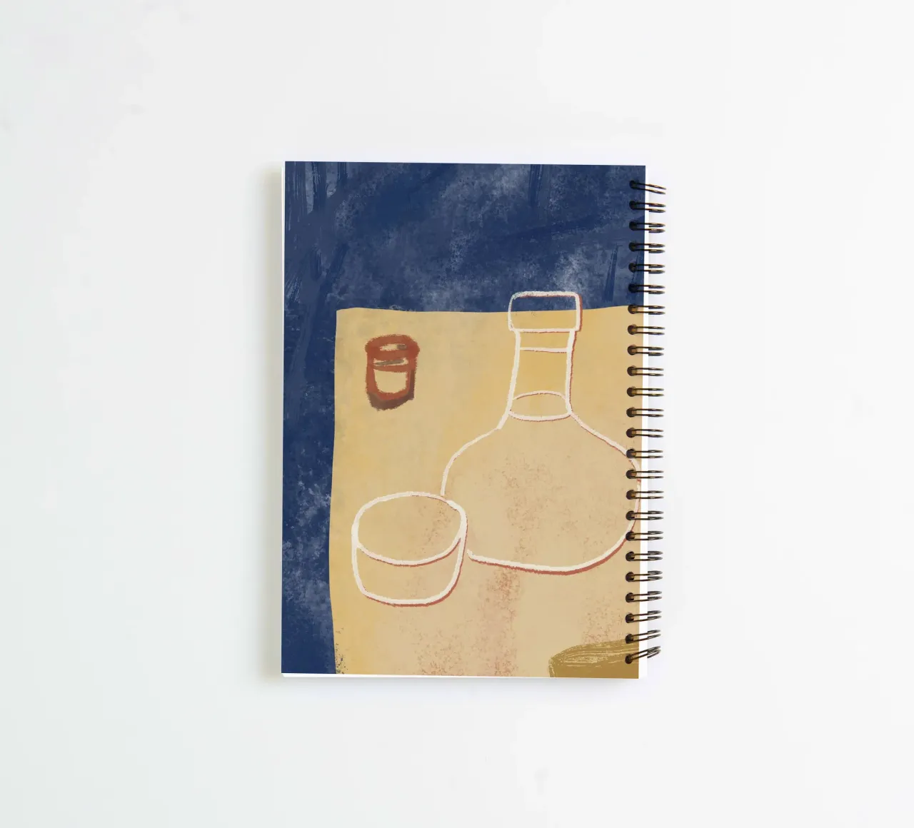 Still life in earthy tones spiral notebook by Little Dean
