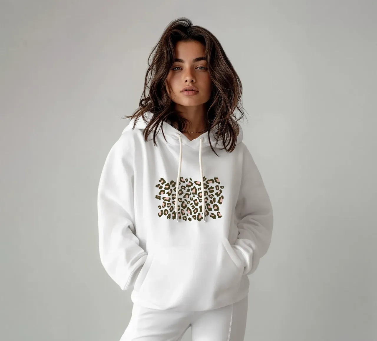 Leopard Print 2.0 Verde Oliva sudadera con capucha de SilverPegasus