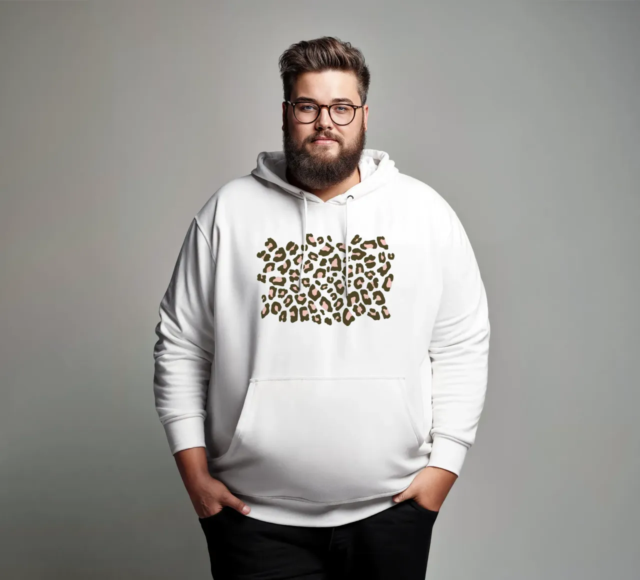 Leopard Print 2.0 Verde Oliva sudadera con capucha de SilverPegasus