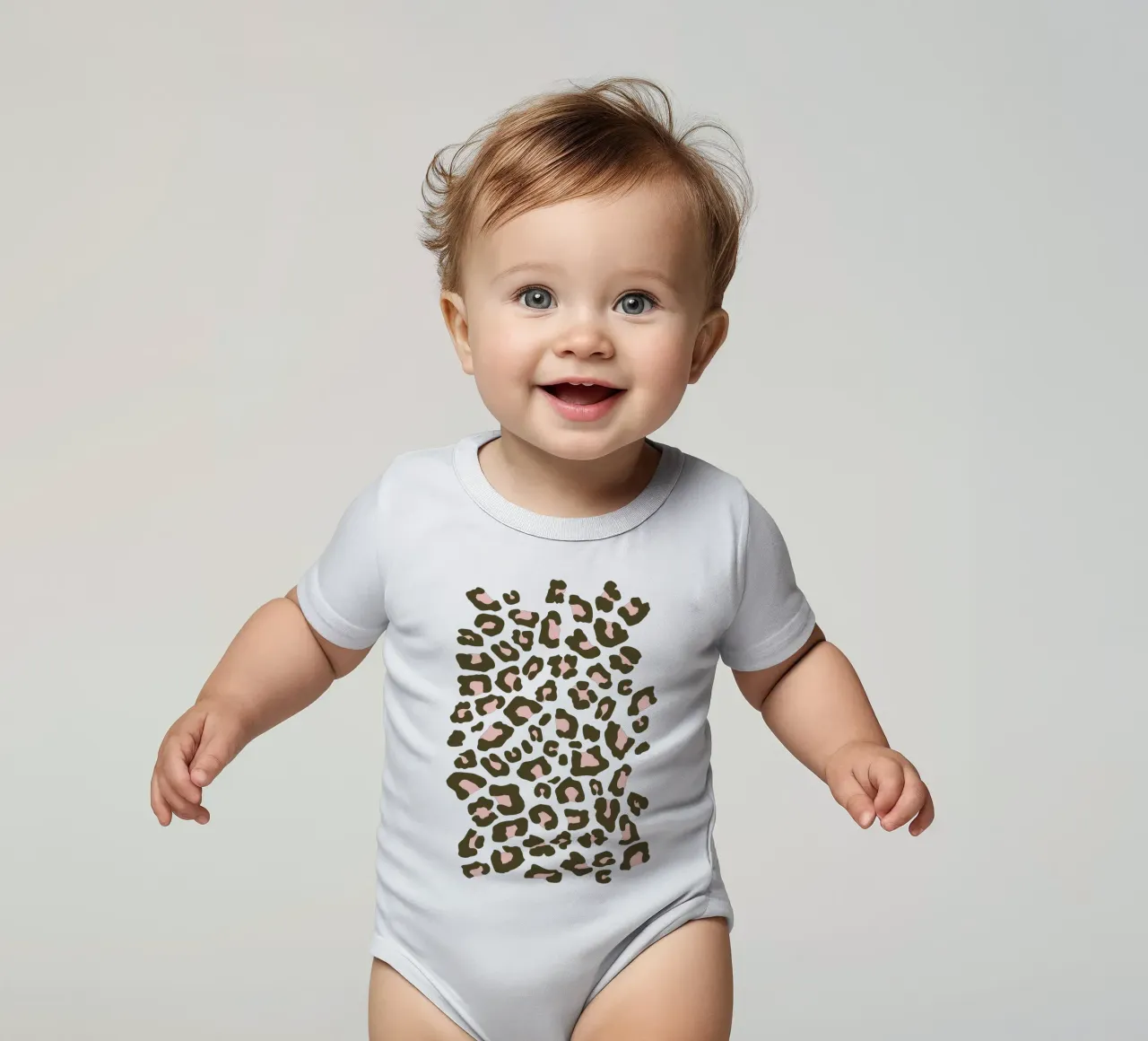 Leopard Print 2.0 Vert olive body bébé de SilverPegasus