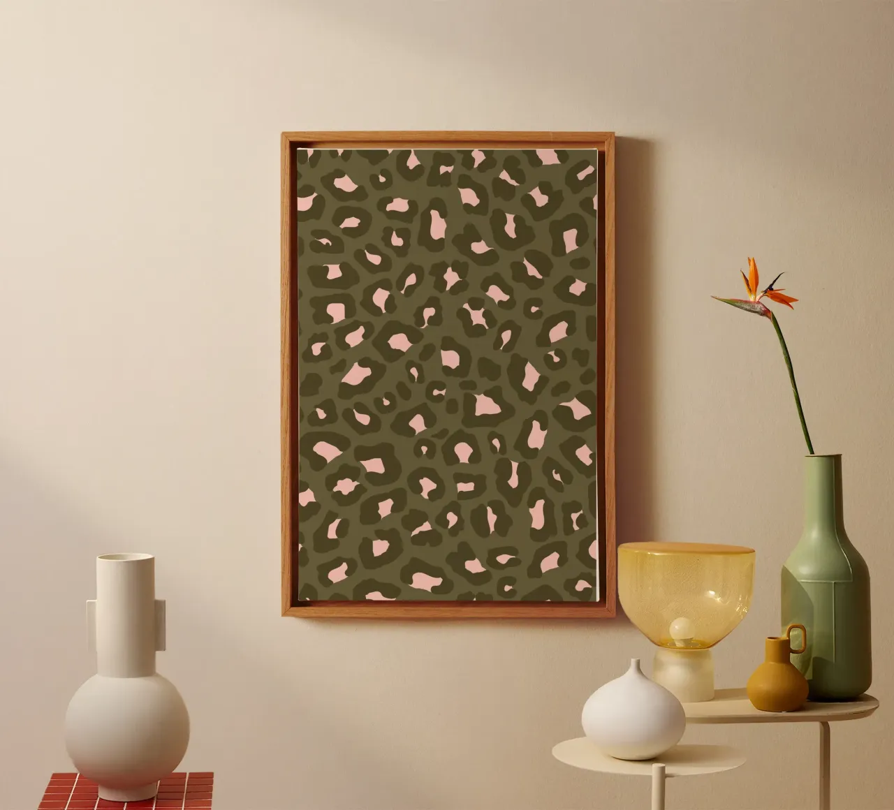 Leopard Print 2.0 Olive Green canvas by SilverPegasus