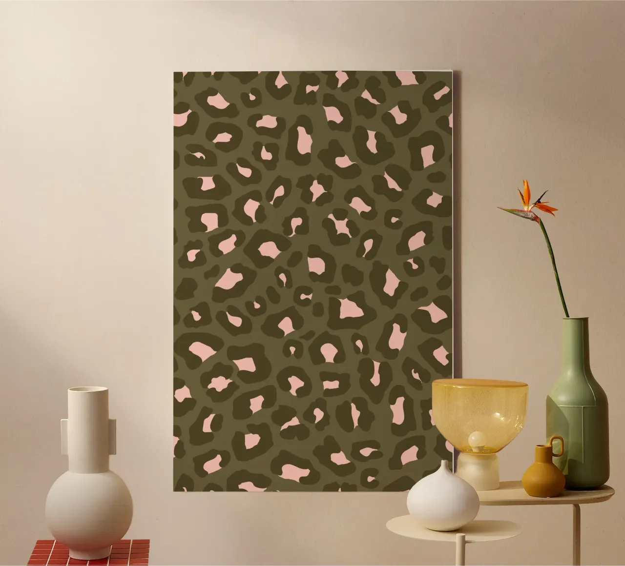 Leopard Print 2.0 Olive Green canvas by SilverPegasus