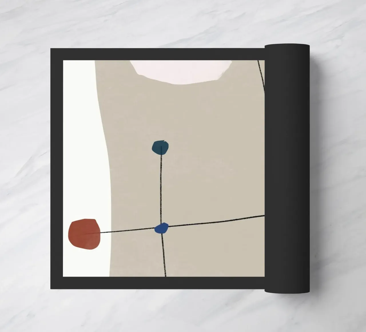 Forme minimaliste in beige zerbino da Little Dean