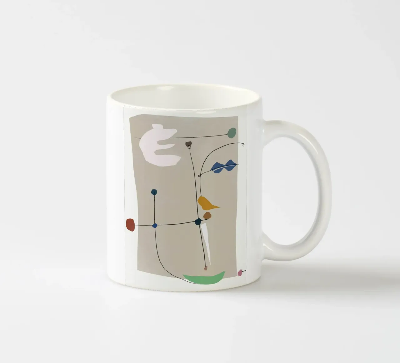 Forme minimaliste in beige tazza in ceramica da Little Dean