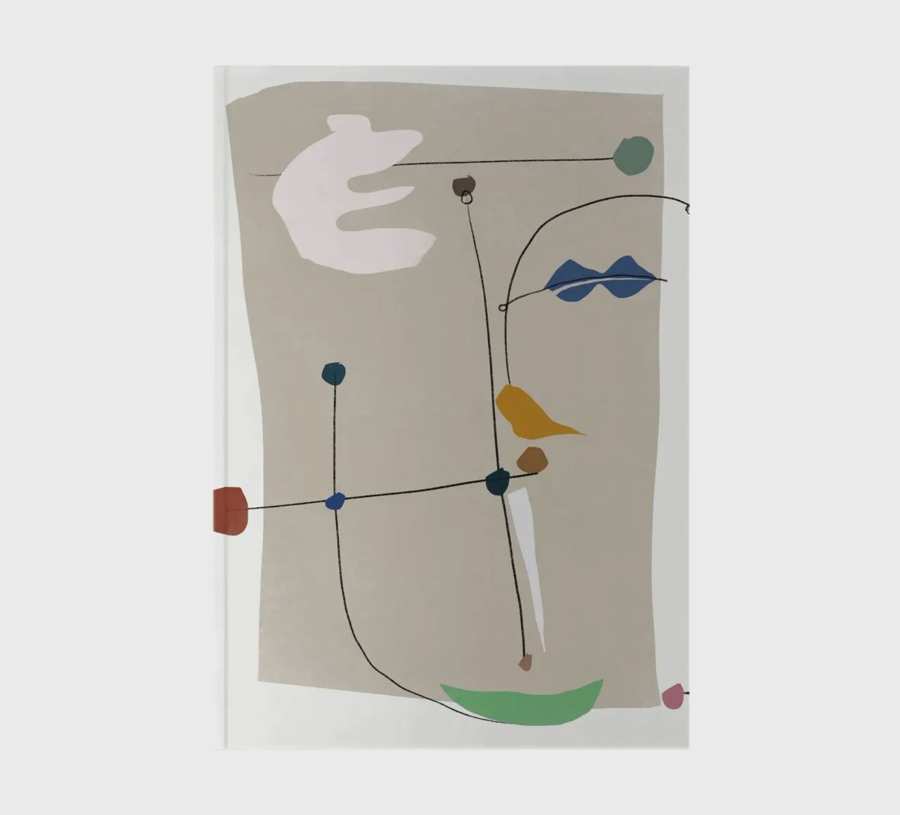 Minimalistic shapes in beige notebook by Little Dean