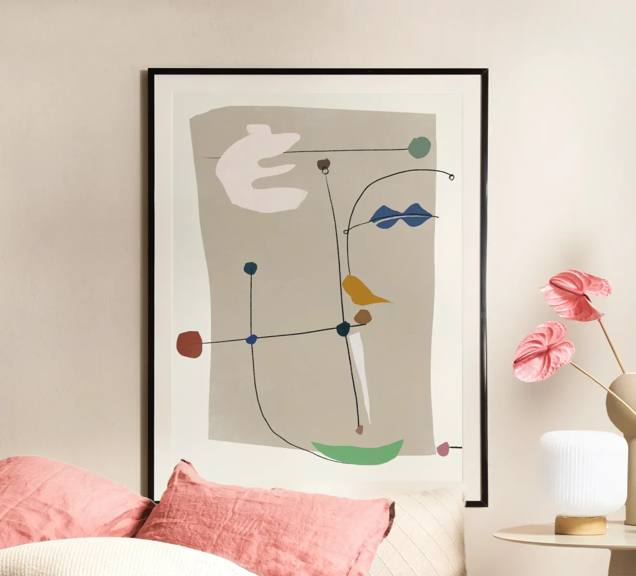 Forme minimaliste in beige poster da Little Dean