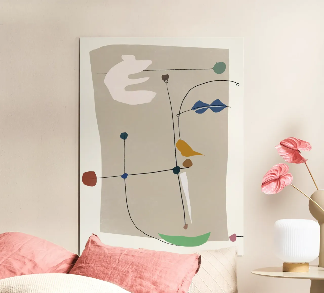 Forme minimaliste in beige poster da Little Dean