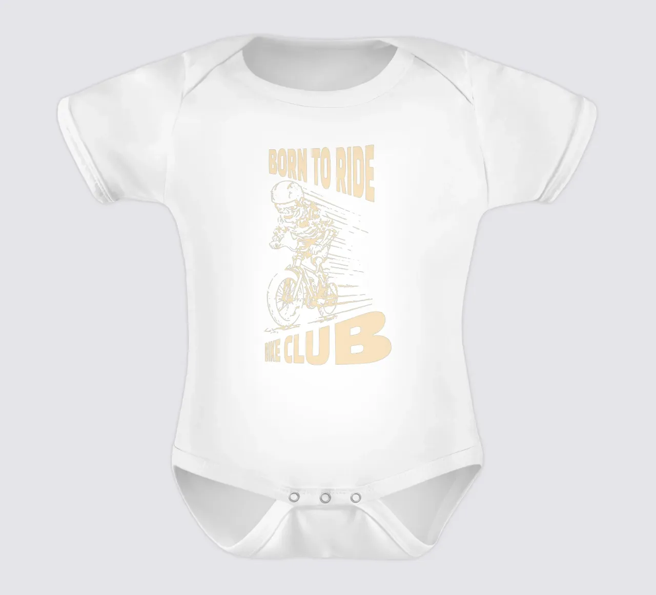Born to Ride short-sleeve baby romper by Gunawan Rb