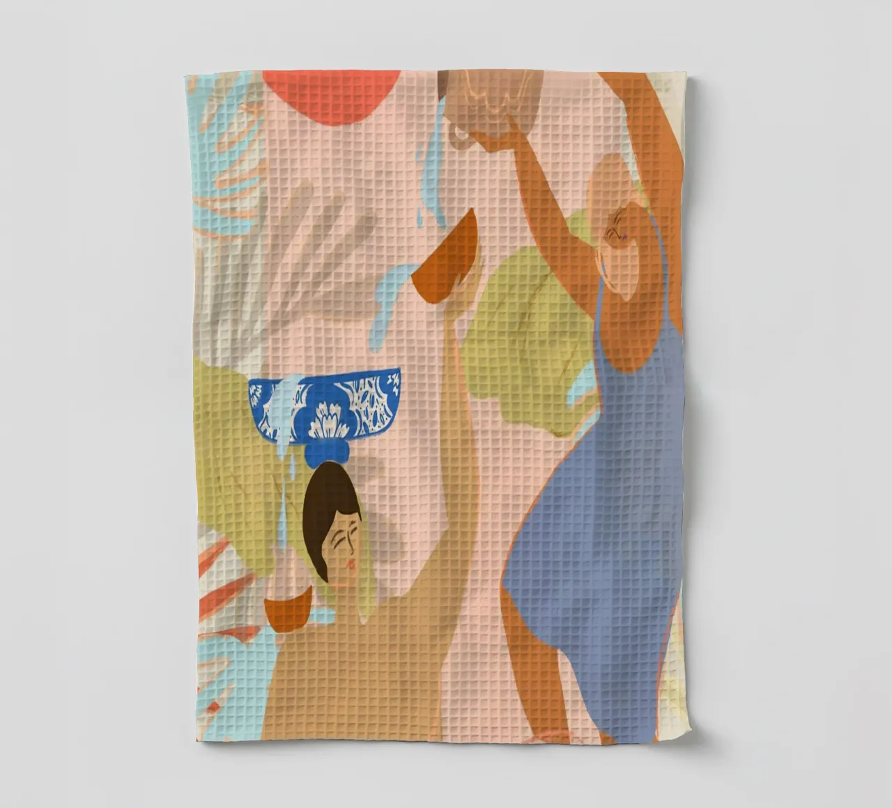 Water Play tea towel by Arty Guava