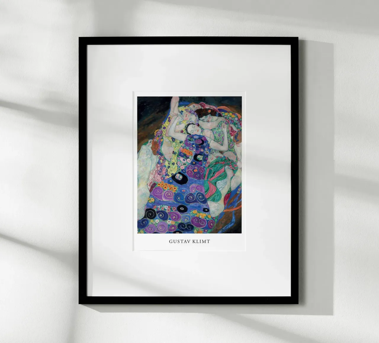 The Virgin by Gustav Klimt poster con telaio in plastica da Super Art