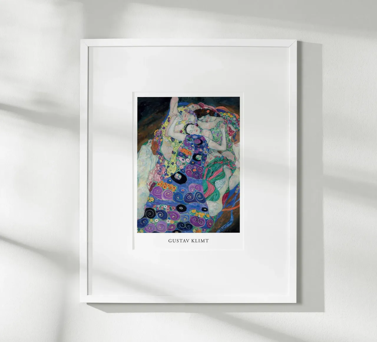 The Virgin by Gustav Klimt poster con telaio in plastica da Super Art
