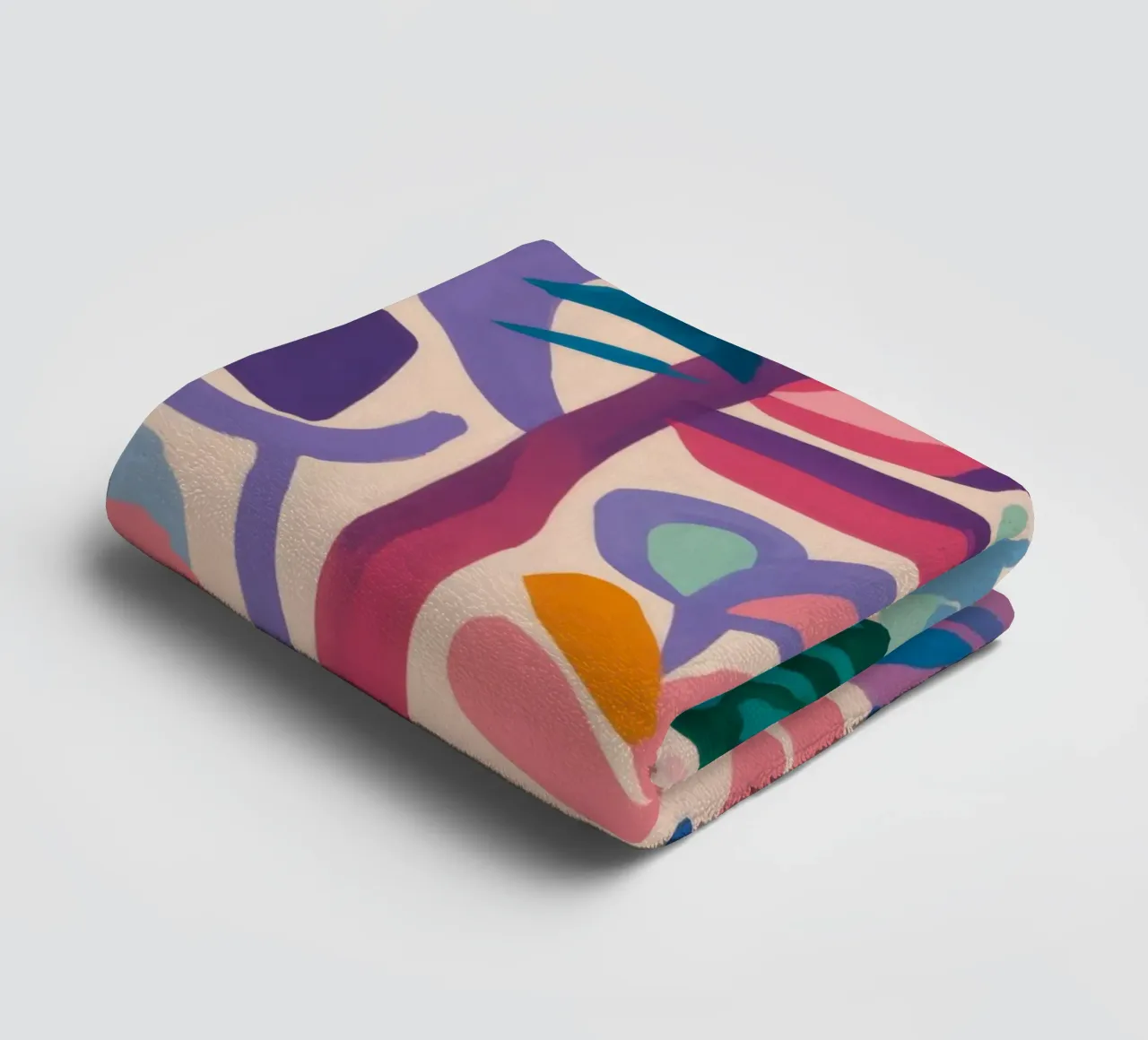 Pastel Jungle Waltz towel by Zep Layers