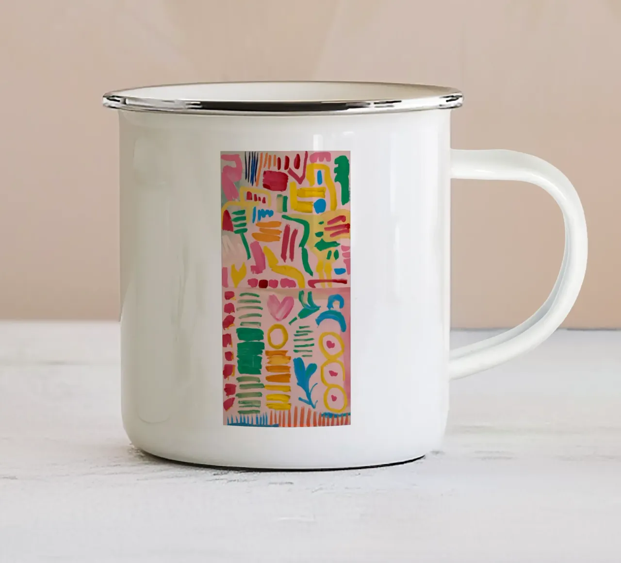 Campo rítmico de impresión taza de esmalte de Zep Layers