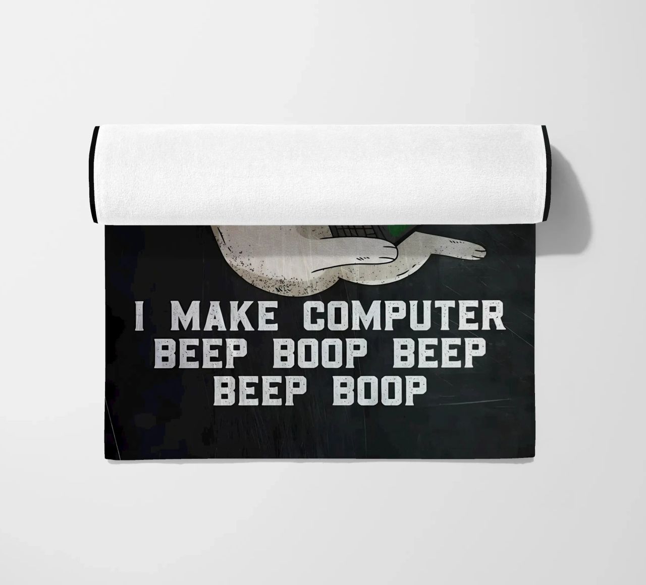 gatto computer portatile testo umorismo animale tecnologia cartone animato mem telo mare da Ashish Kashyap