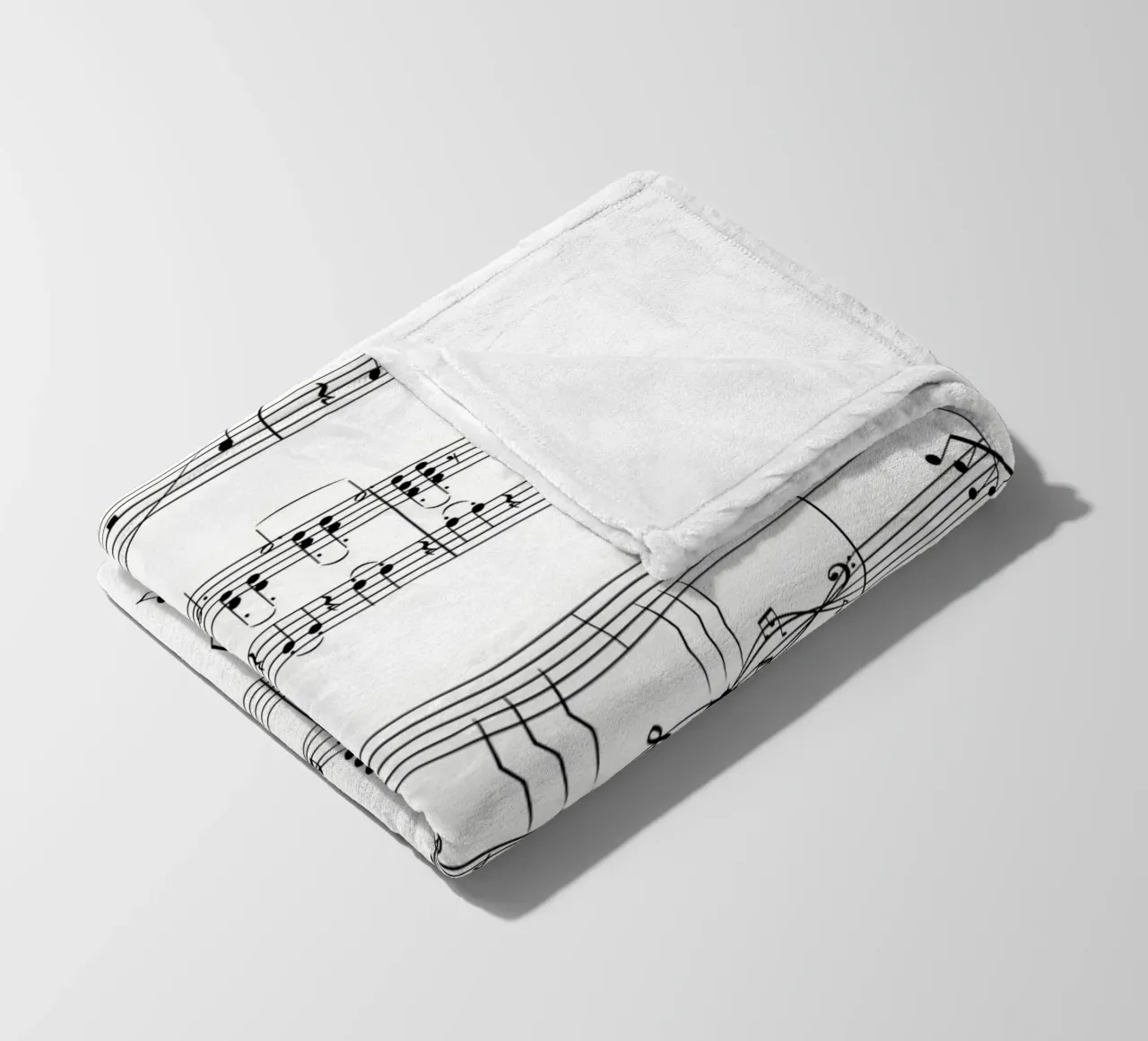 cat musical notes sheet music musical score musical notation fleece blanket by Ashish Kashyap