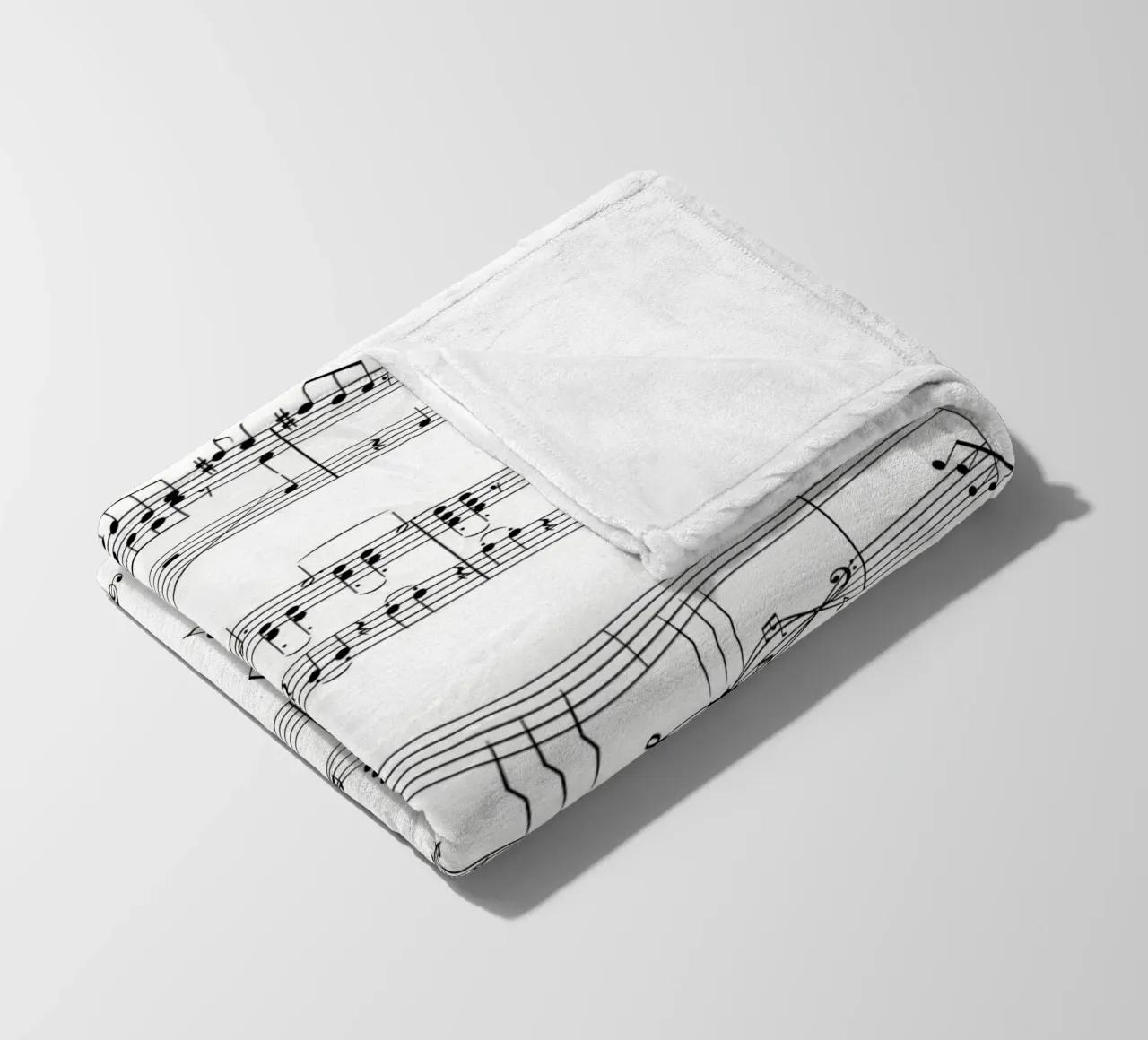 cat musical notes sheet music musical score musical notation fleece blanket by Ashish Kashyap