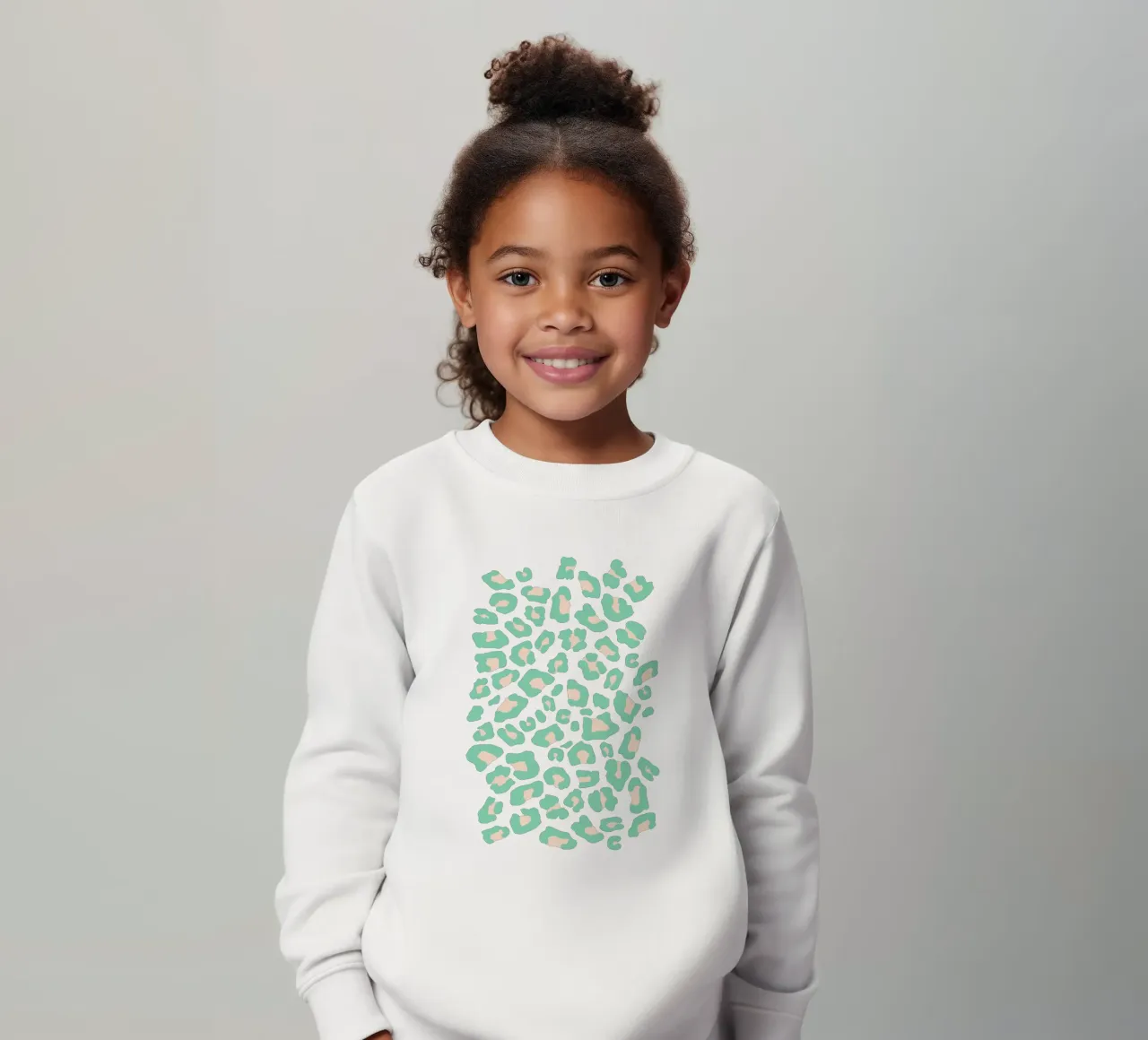Stampa leopardo 2.0 Neo Mint felpa bambino da SilverPegasus