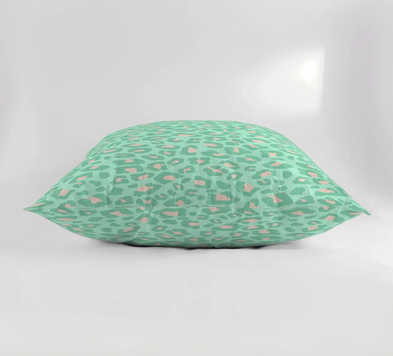 Leopard Print 2.0 Neo Mint decorative cushion by SilverPegasus