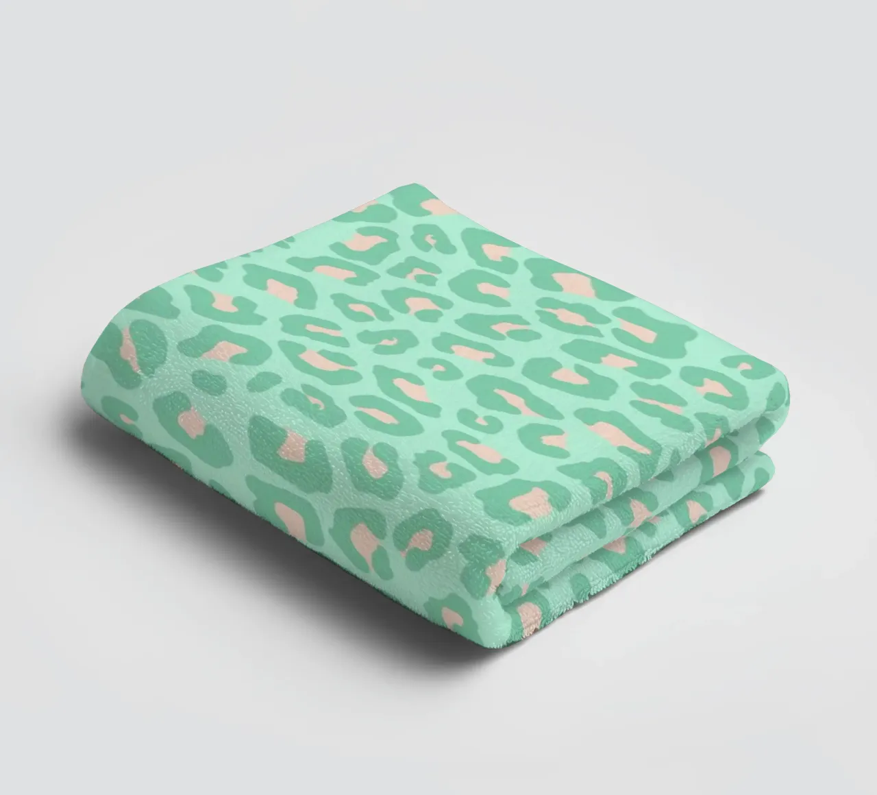Leopard Print 2.0 Neo Mint towel by SilverPegasus