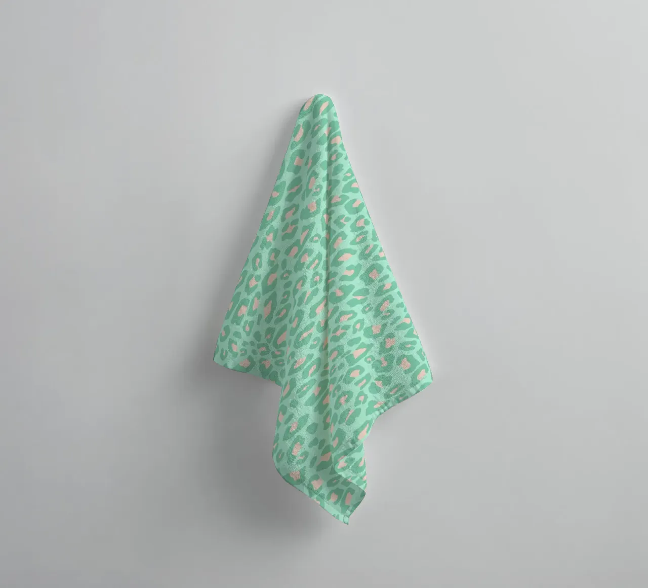 Leopard Print 2.0 Neo Mint towel by SilverPegasus