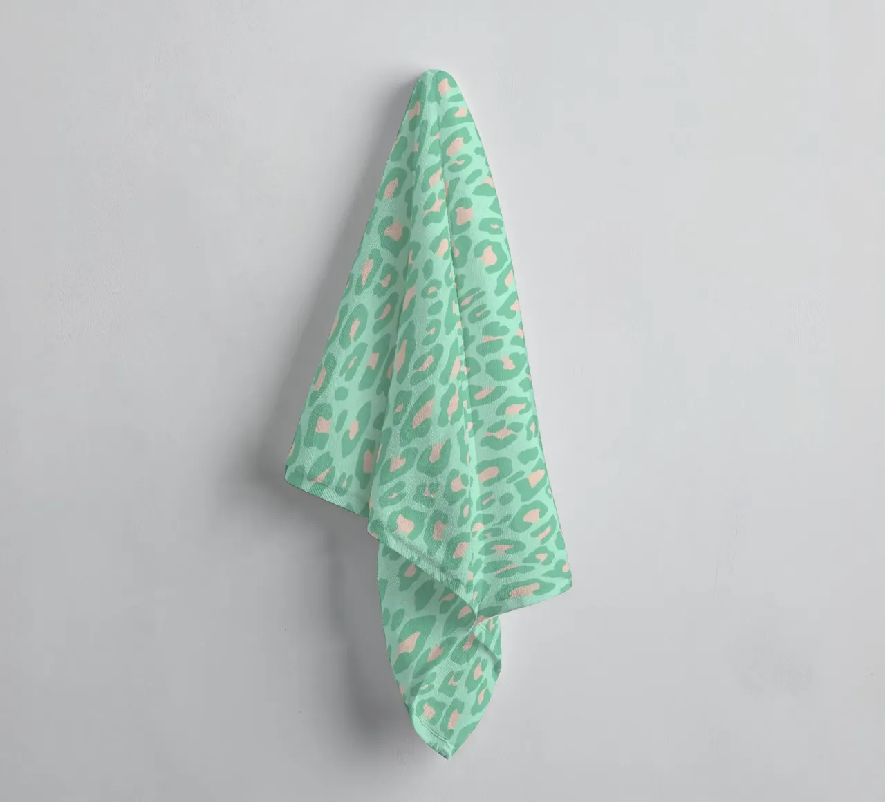 Leopard Print 2.0 Neo Mint towel by SilverPegasus
