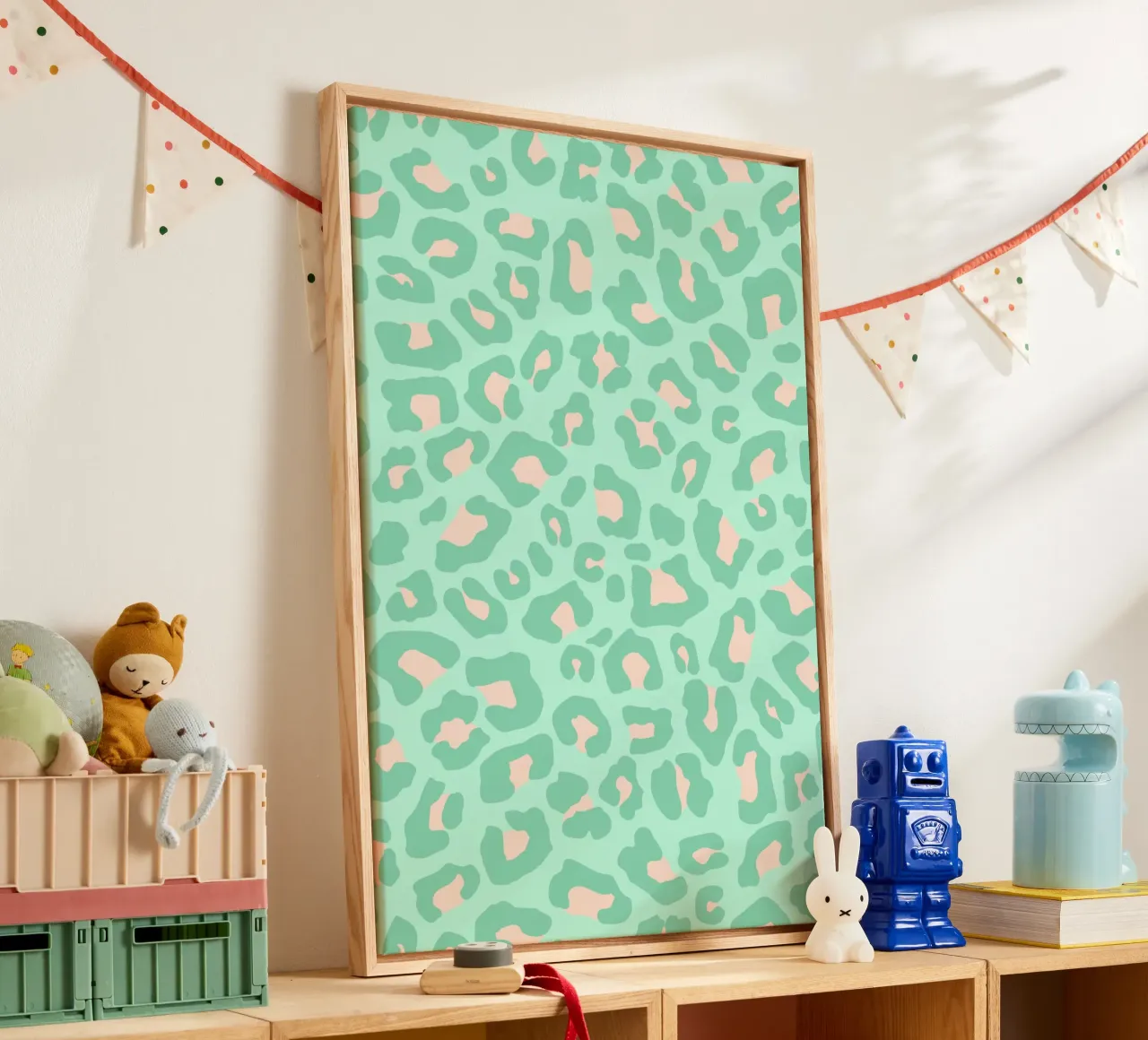 Leopard Print 2.0 Neo Mint canvas by SilverPegasus