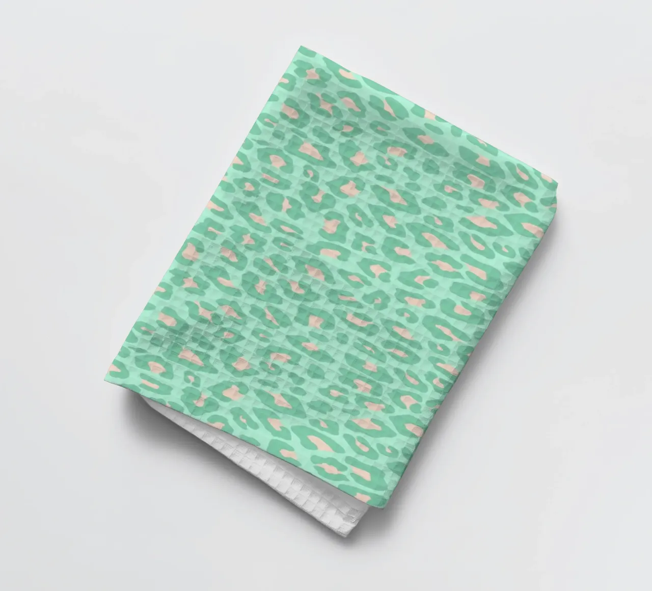 Leopard Print 2.0 Neo Mint tea towel by SilverPegasus