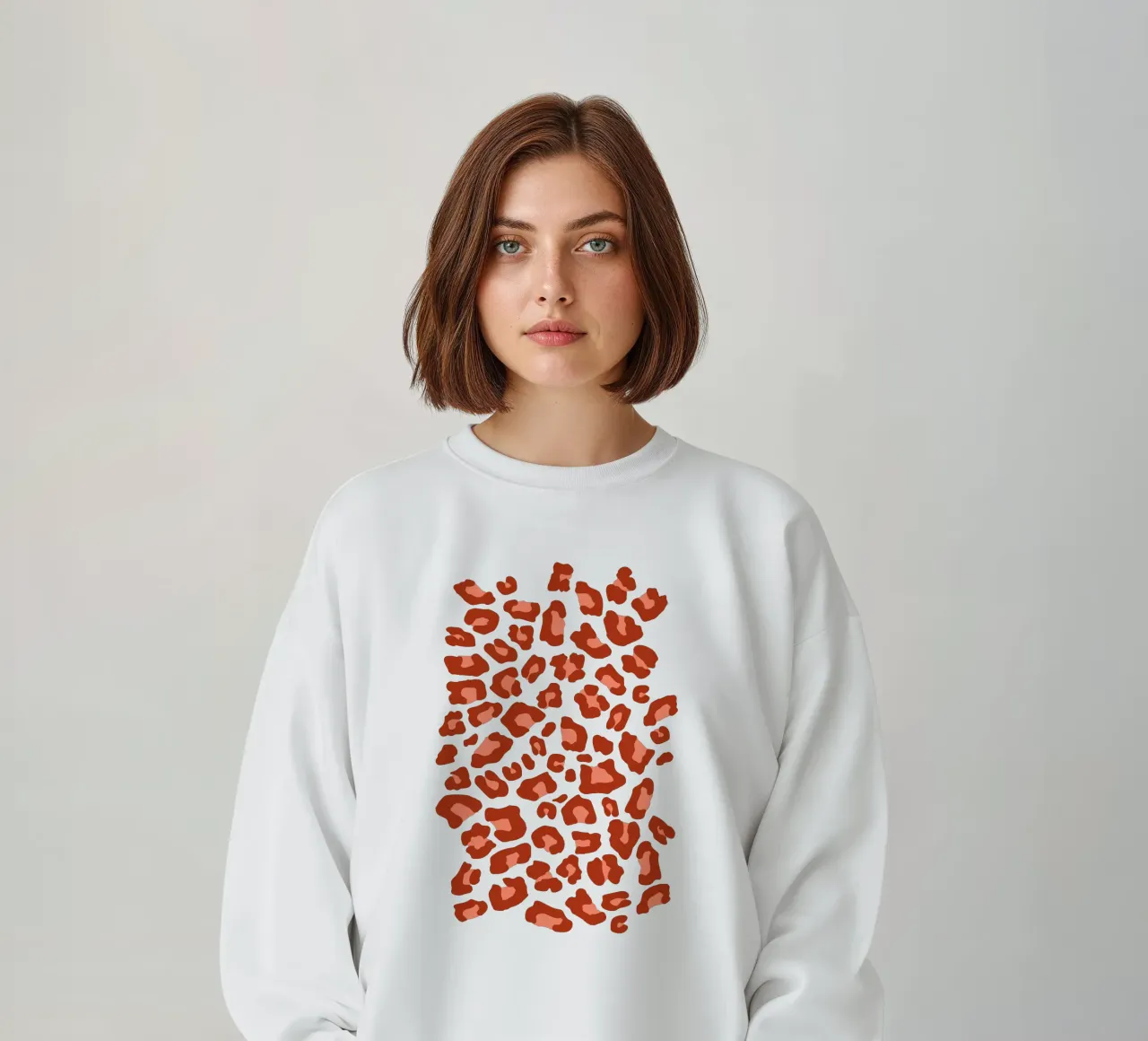Leopard Print 2.0 Rust Orange sweatshirt by SilverPegasus