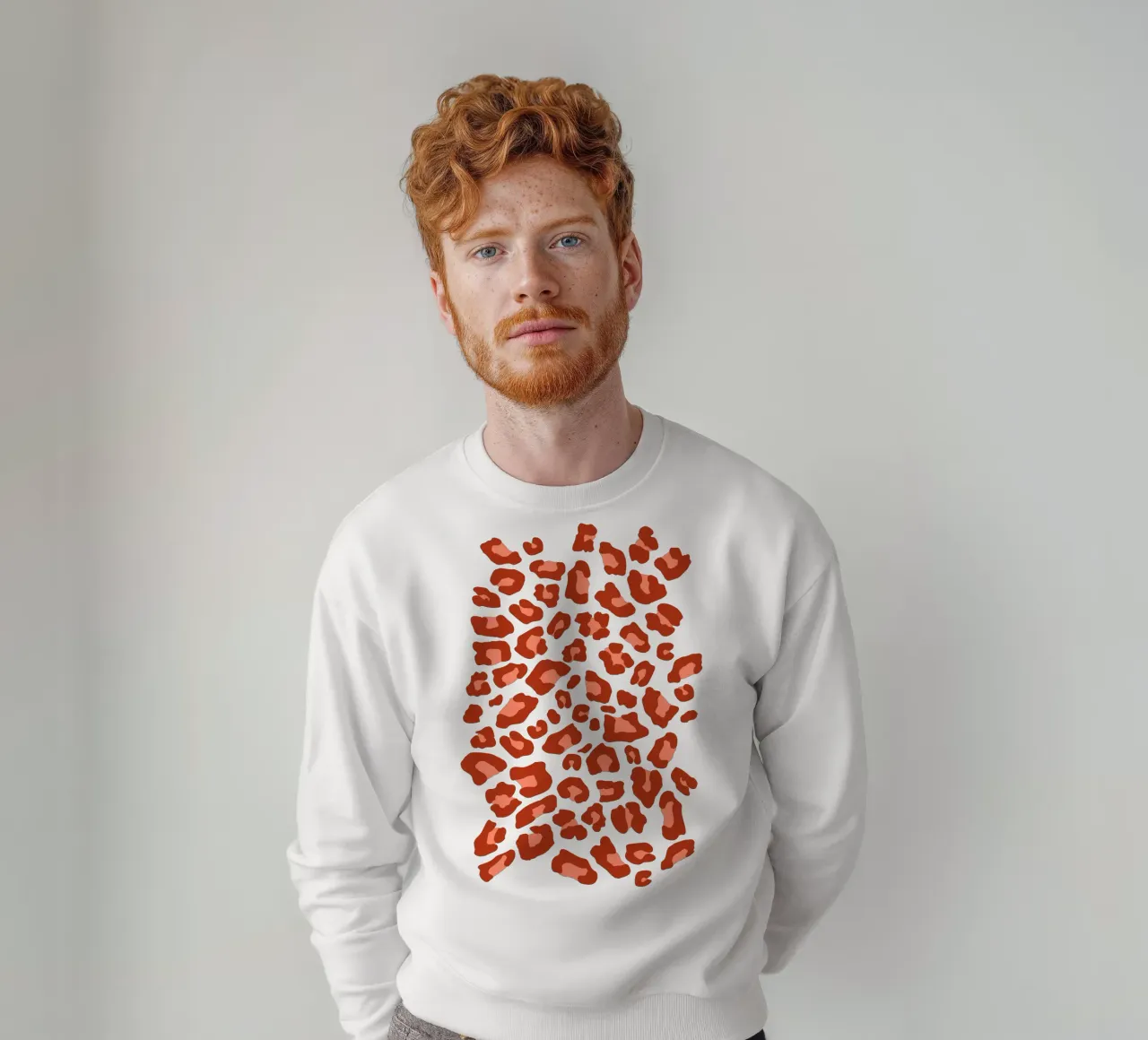 Leopard Print 2.0 Rust Orange sweatshirt by SilverPegasus