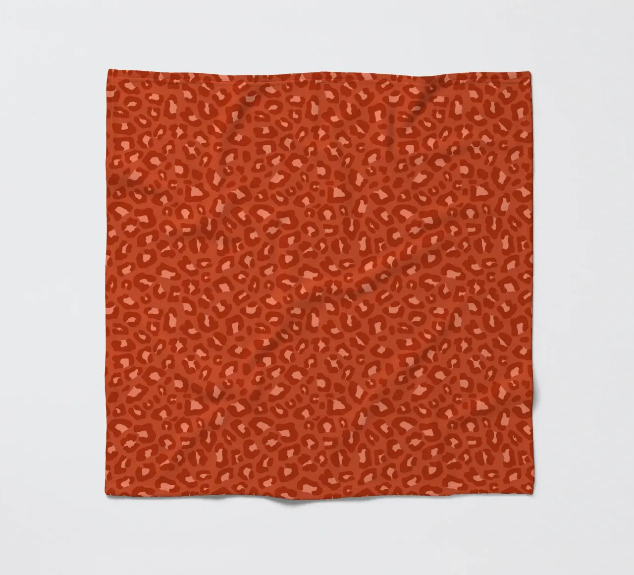 Leopard Print 2.0 Rust Orange fleece blanket by SilverPegasus