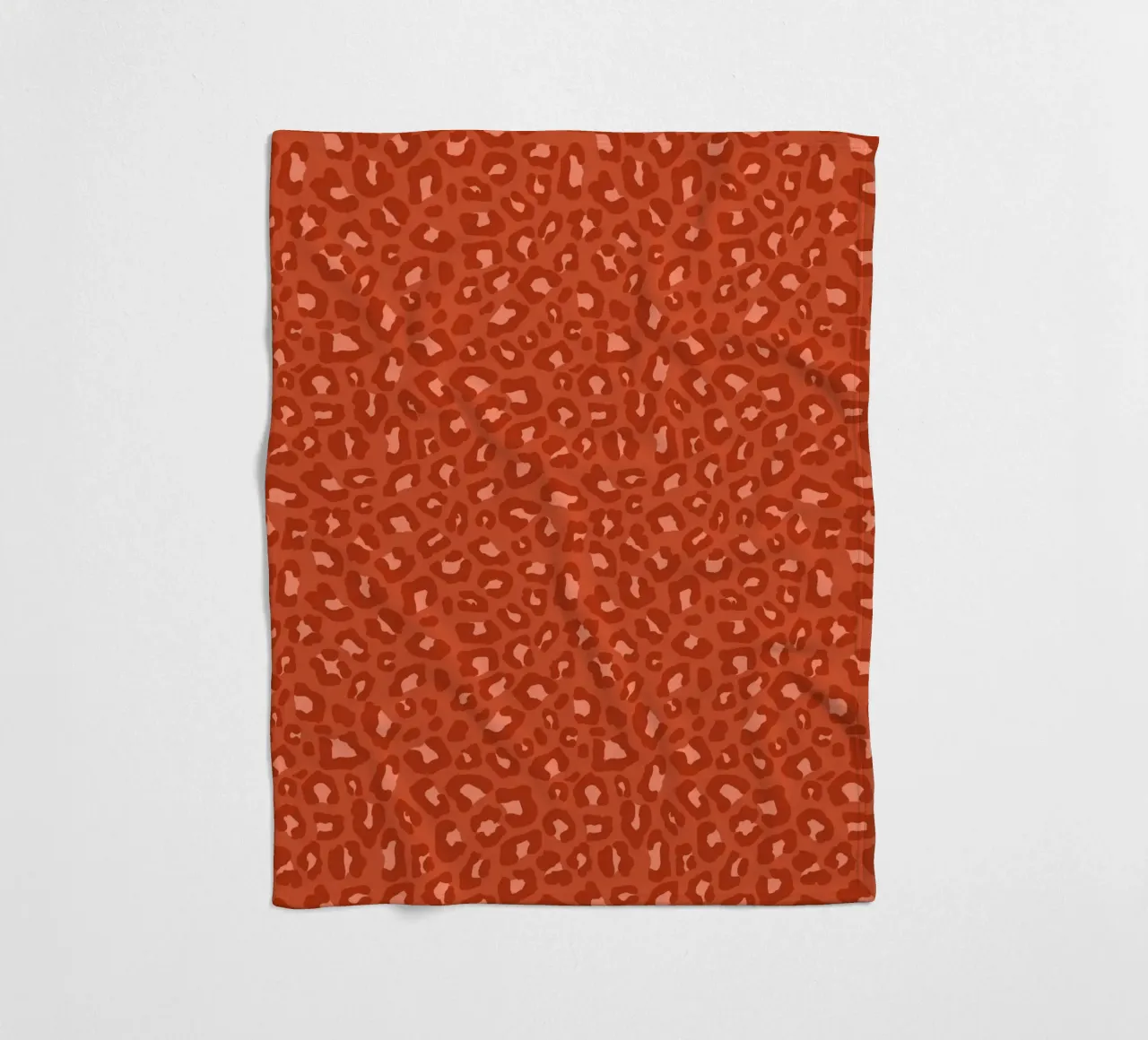 Leopard Print 2.0 Rust Orange fleece blanket by SilverPegasus
