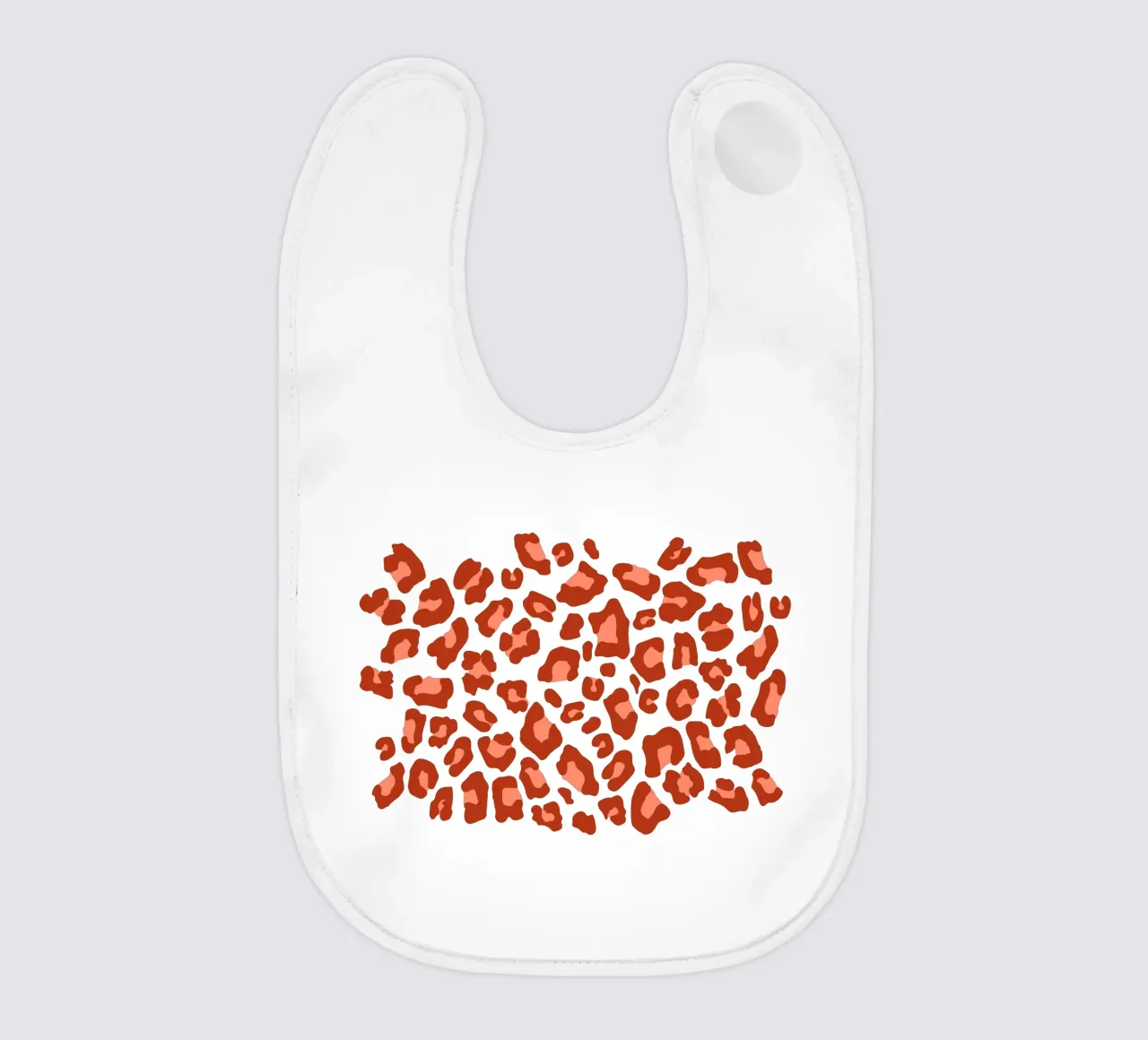 Leopard Print 2.0 Rust Orange baby bib by SilverPegasus