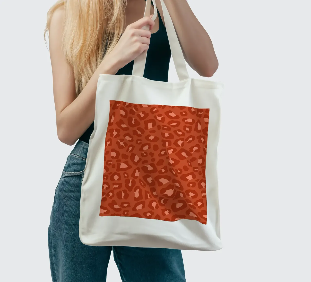 Leopard Print 2.0 Rust Orange tote bag by SilverPegasus