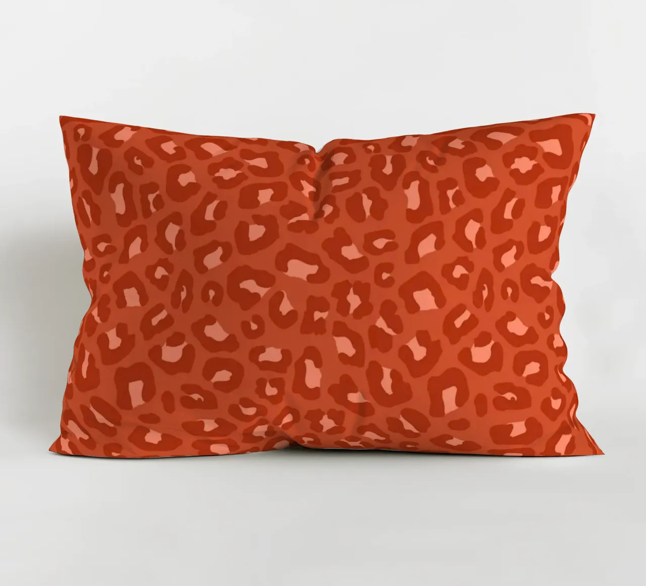 Leopard Print 2.0 Rust Orange decorative cushion by SilverPegasus