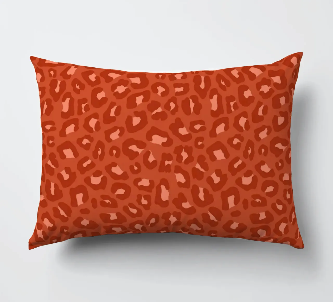 Leopard Print 2.0 Rust Orange decorative cushion by SilverPegasus