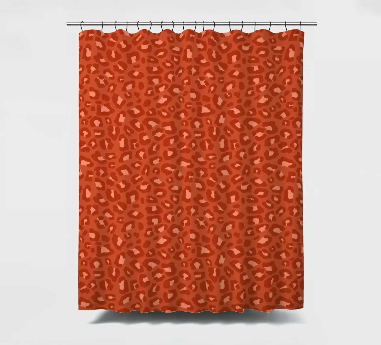 Leopard Print 2.0 Rust Orange shower curtain by SilverPegasus