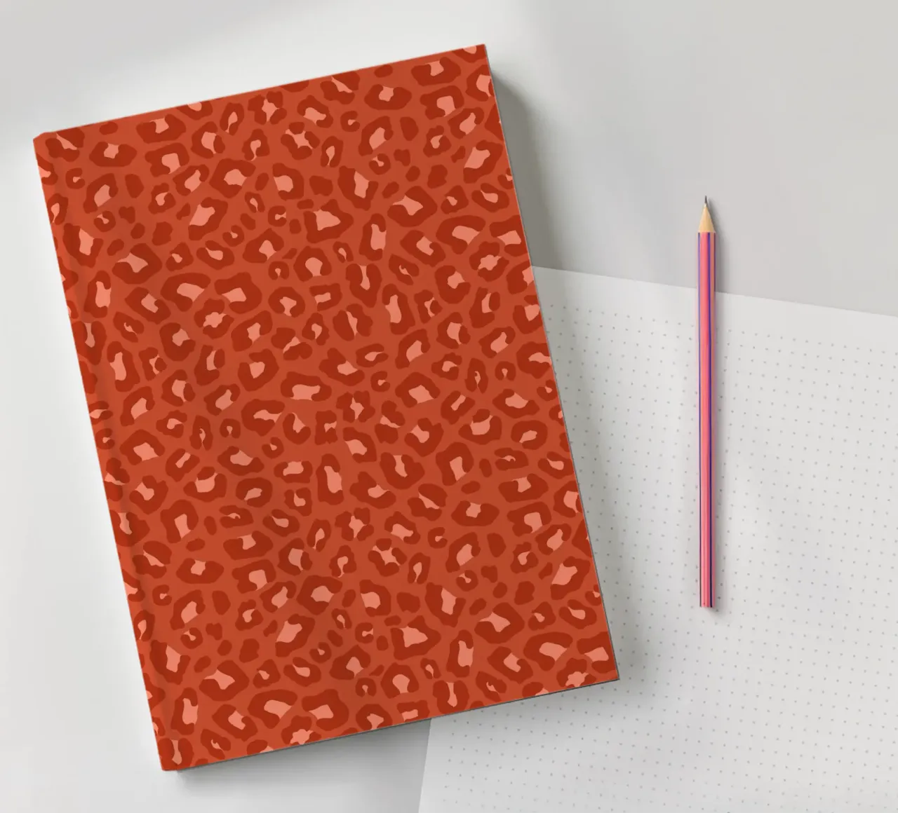 Leopard Print 2.0 Rust Orange carnet de notes de SilverPegasus