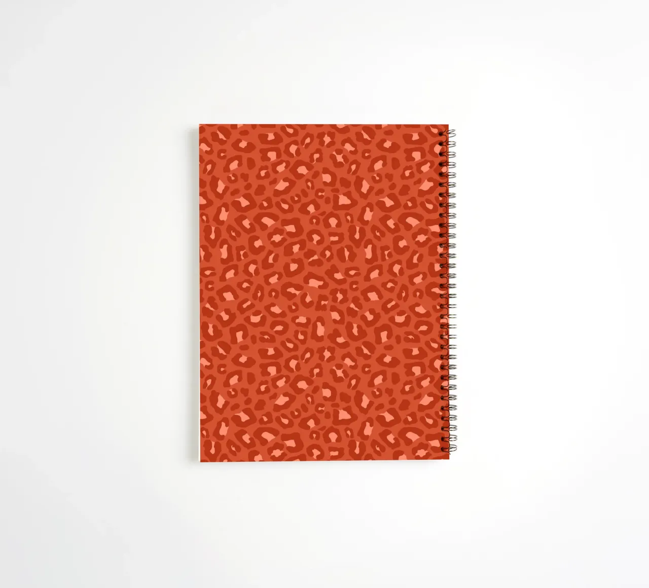 Leopard Print 2.0 Rust Orange spiral notebook by SilverPegasus