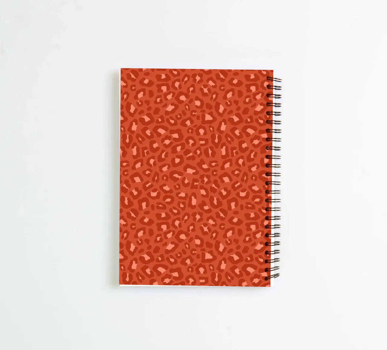 Leopard Print 2.0 Rust Orange spiral notebook by SilverPegasus