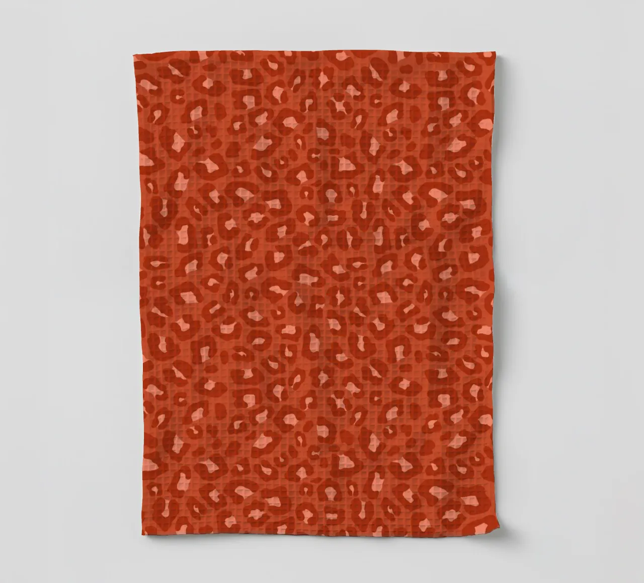 Leopard Print 2.0 Rust Orange tea towel by SilverPegasus